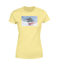 Thumbnail for Amazing Snow Airplane Designed Women T-Shirts