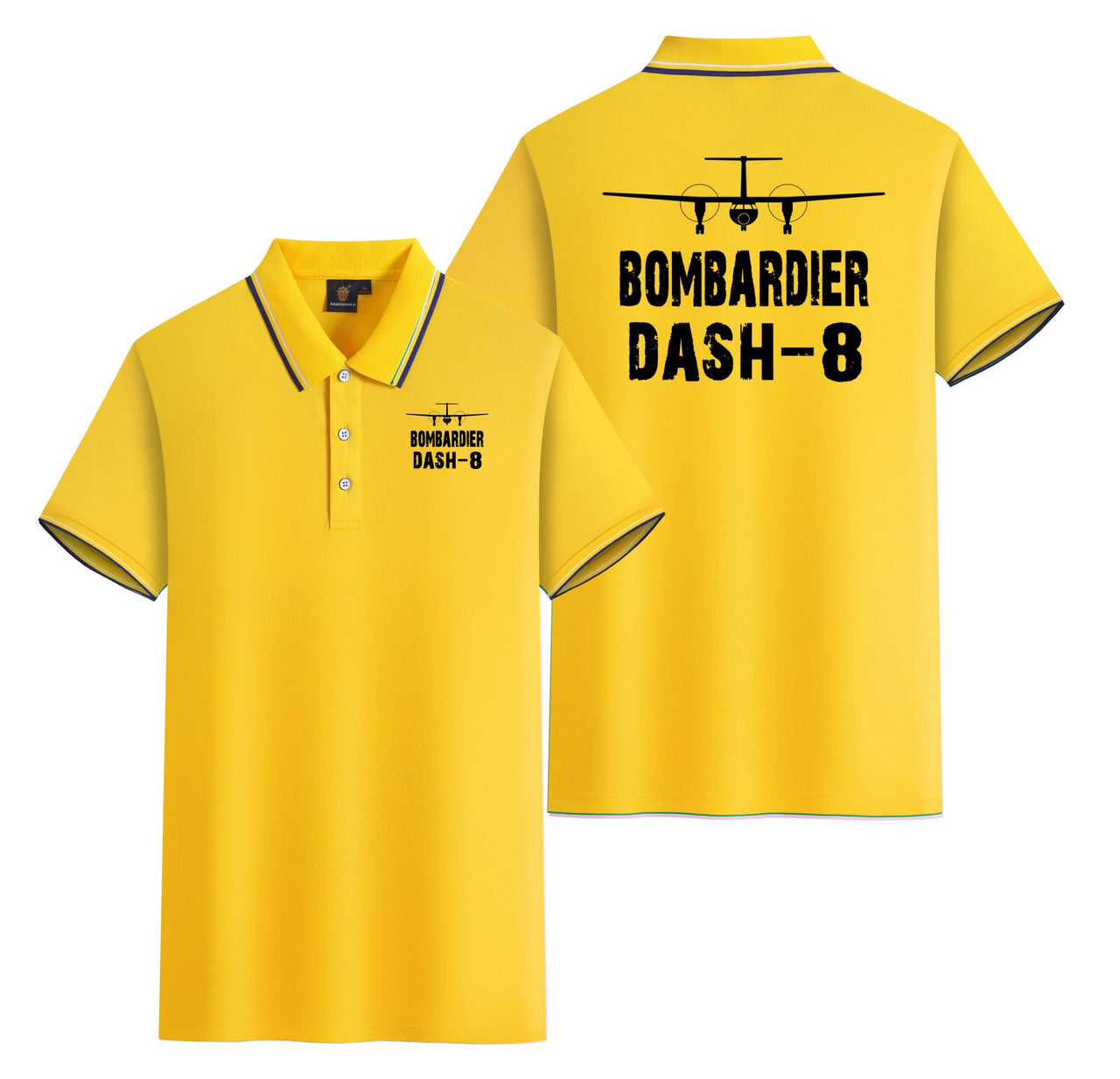 Bombardier Dash-8 & Plane Designed Stylish Polo T-Shirts (Double-Side)