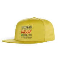Thumbnail for Airline Pilot Label Designed Snapback Caps & Hats