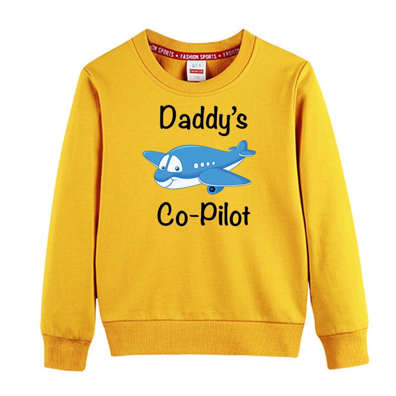 Daddy's Co-Pilot (Jet Airplane) Designed "CHILDREN" Sweatshirts
