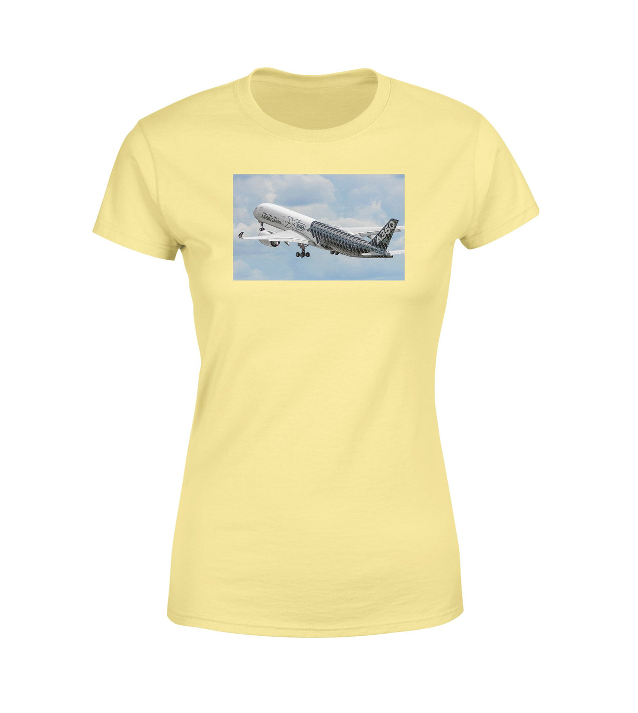 Departing Airbus A350 (Original Livery) Designed Women T-Shirts