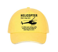 Thumbnail for Helicopter [Noun] Designed Hats Pilot Eyes Store Yellow 