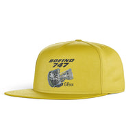 Thumbnail for Boeing 747 & GENX Engine Designed Snapback Caps & Hats