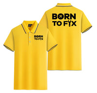 Thumbnail for Born To Fix Airplanes Designed Stylish Polo T-Shirts (Double-Side)