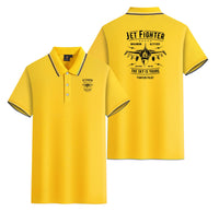 Thumbnail for Jet Fighter - The Sky is Yours Designed Stylish Polo T-Shirts (Double-Side)