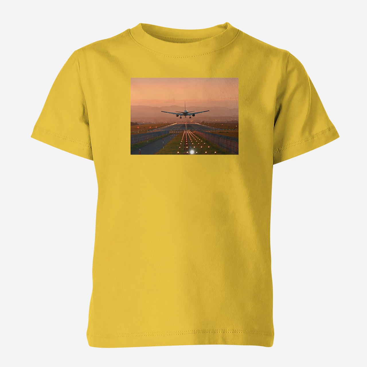 Super Cool Landing During Sunset Designed Children T-Shirts