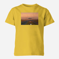 Thumbnail for Super Cool Landing During Sunset Designed Children T-Shirts