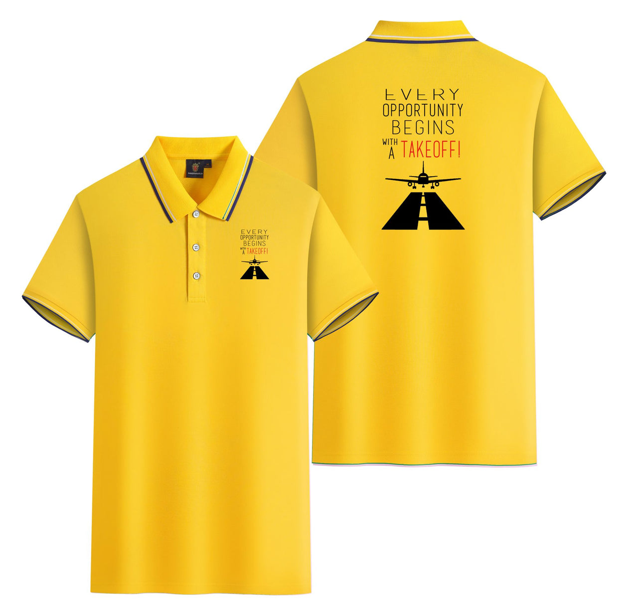Every Opportunity Designed Stylish Polo T-Shirts (Double-Side)