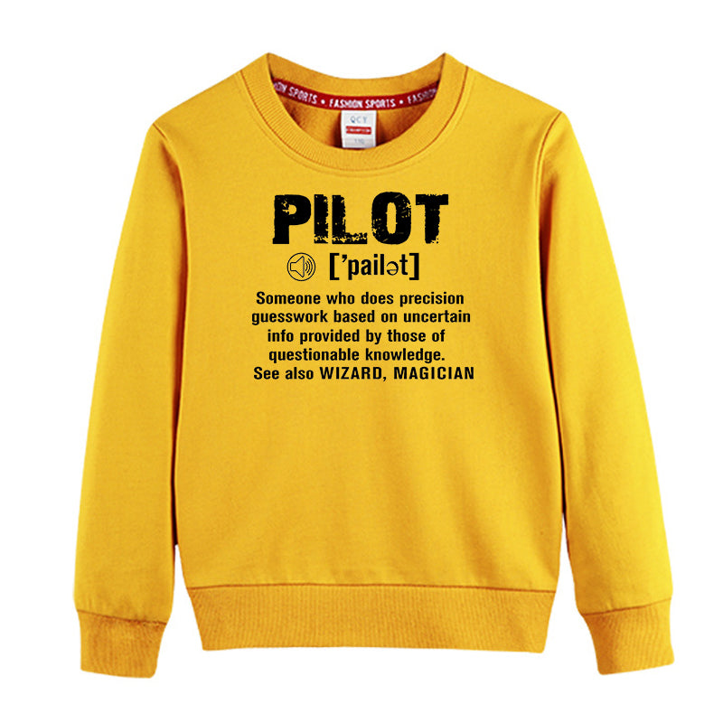 Pilot [Noun] Designed "CHILDREN" Sweatshirts