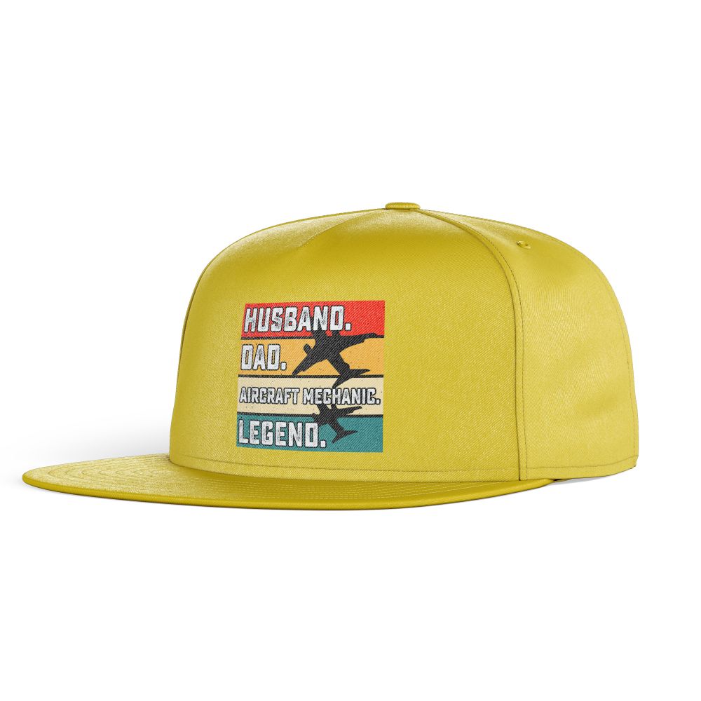 Husband & Dad & Aircraft Mechanic & Legend Designed Snapback Caps & Hats