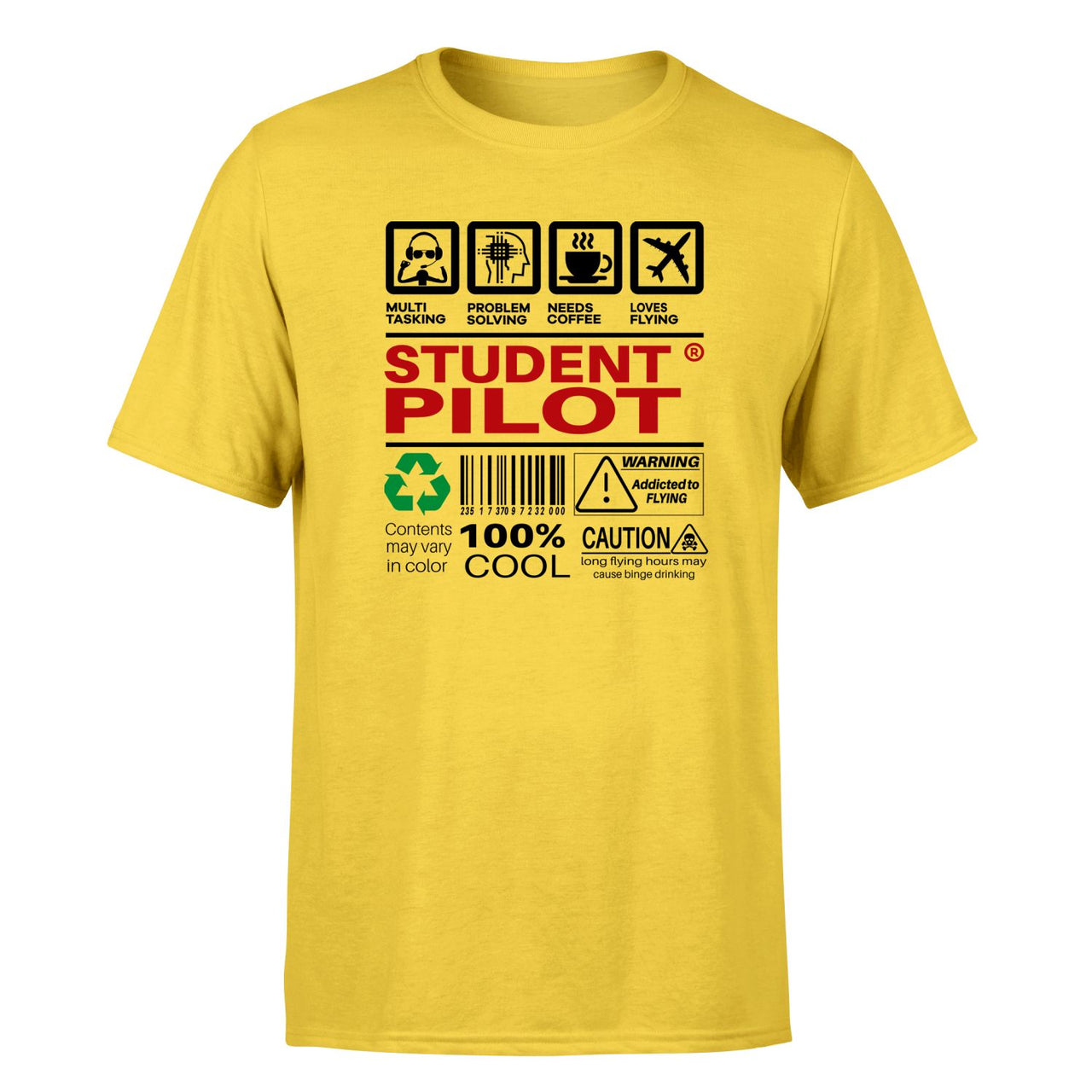 Student Pilot Label Designed T-Shirts