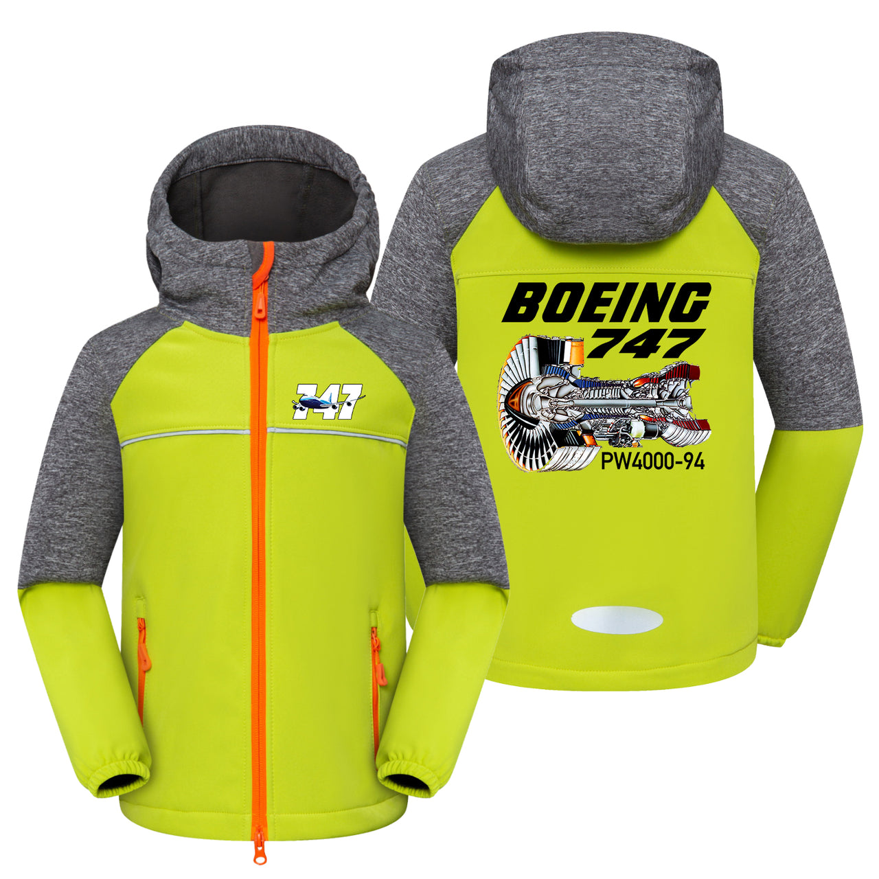 Boeing 747 & PW4000-94 Engine Designed Children Polar Style Jackets