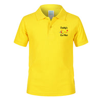 Thumbnail for Daddy's CoPilot (Propeller2) Designed Children Polo T-Shirts
