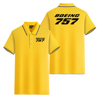 Thumbnail for Boeing 757 & Text Designed Stylish Polo T-Shirts (Double-Side)