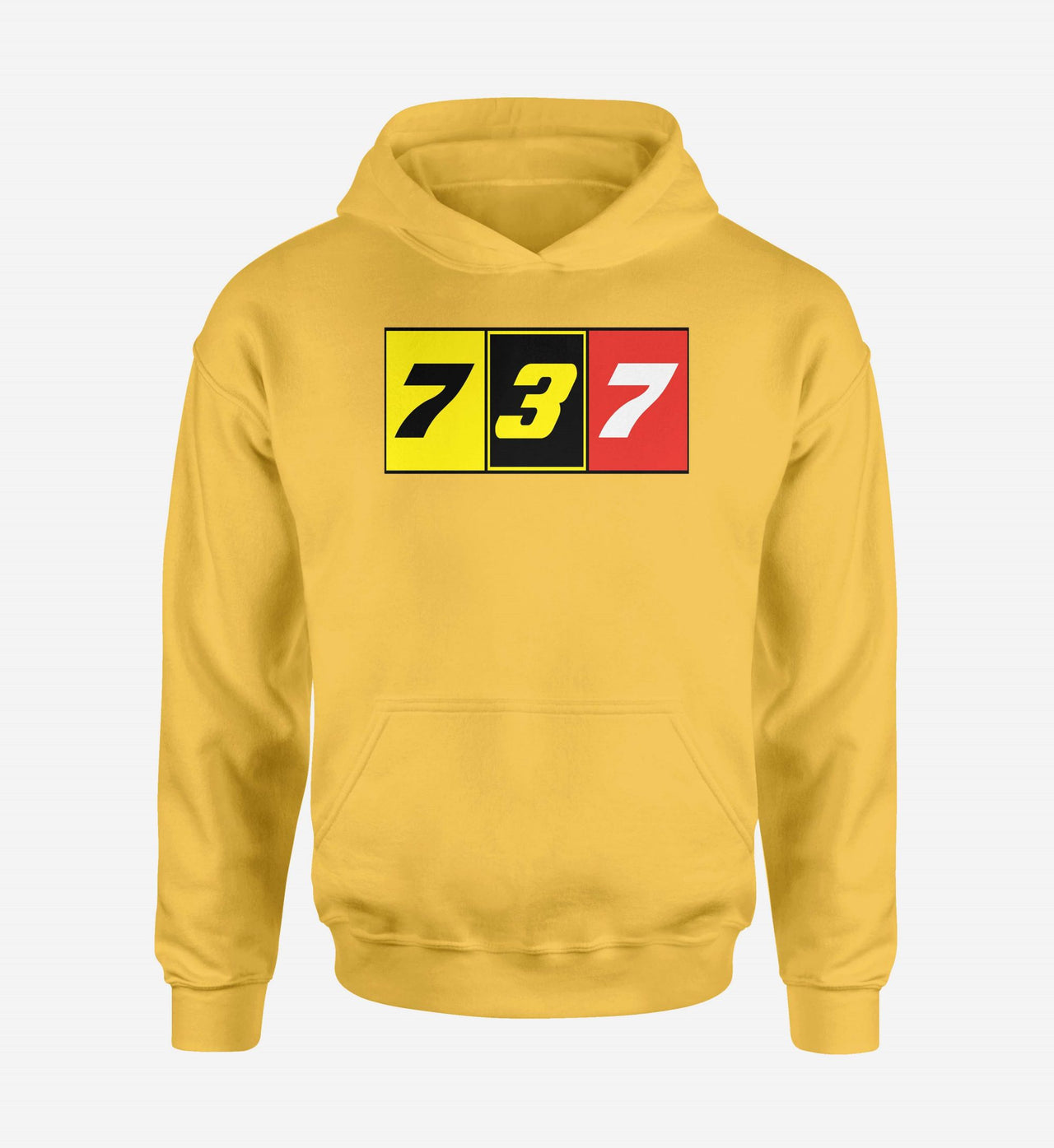 Flat Colourful 737 Designed Hoodies