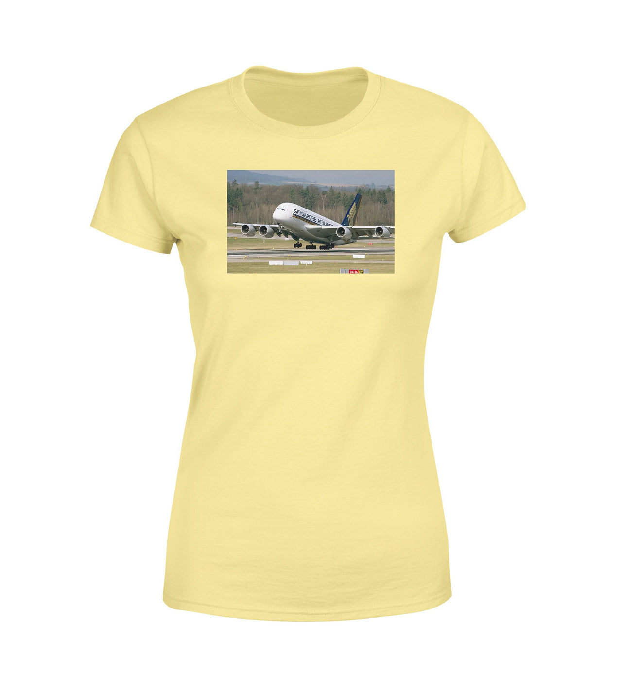 Departing Singapore Airlines A380 Designed Women T-Shirts