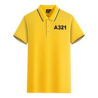 Thumbnail for A321 Flat Text Designed Stylish Polo T-Shirts