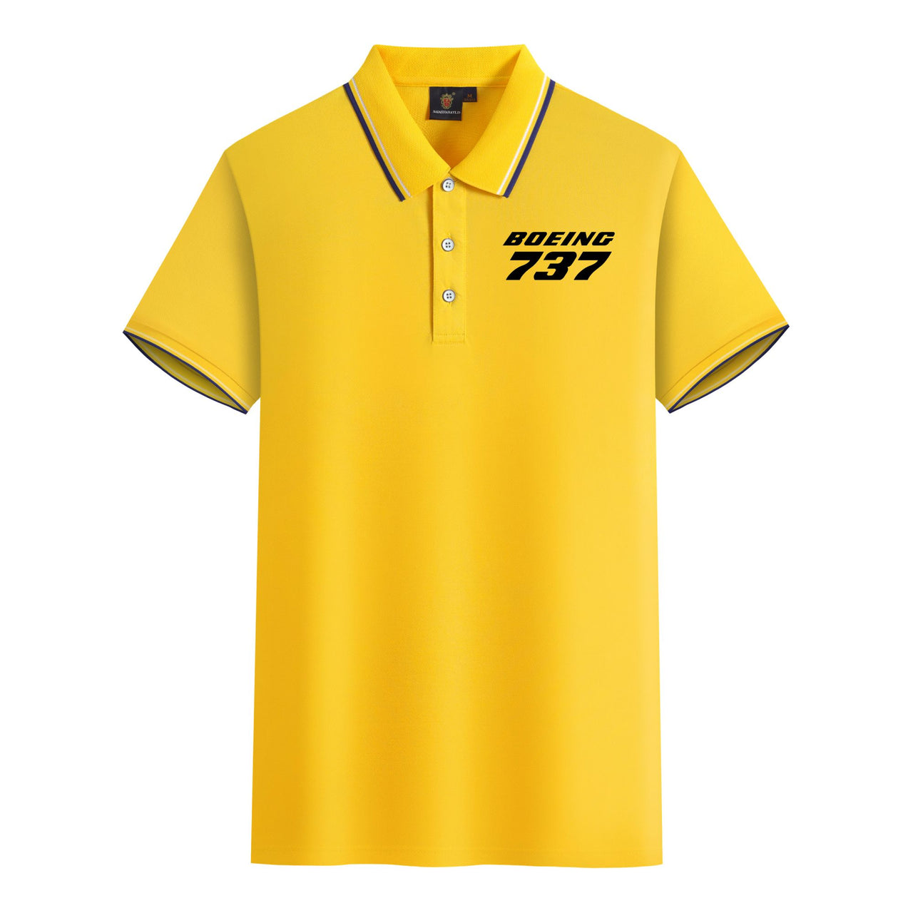 Boeing 737 & Text Designed Stylish Polo T-Shirts