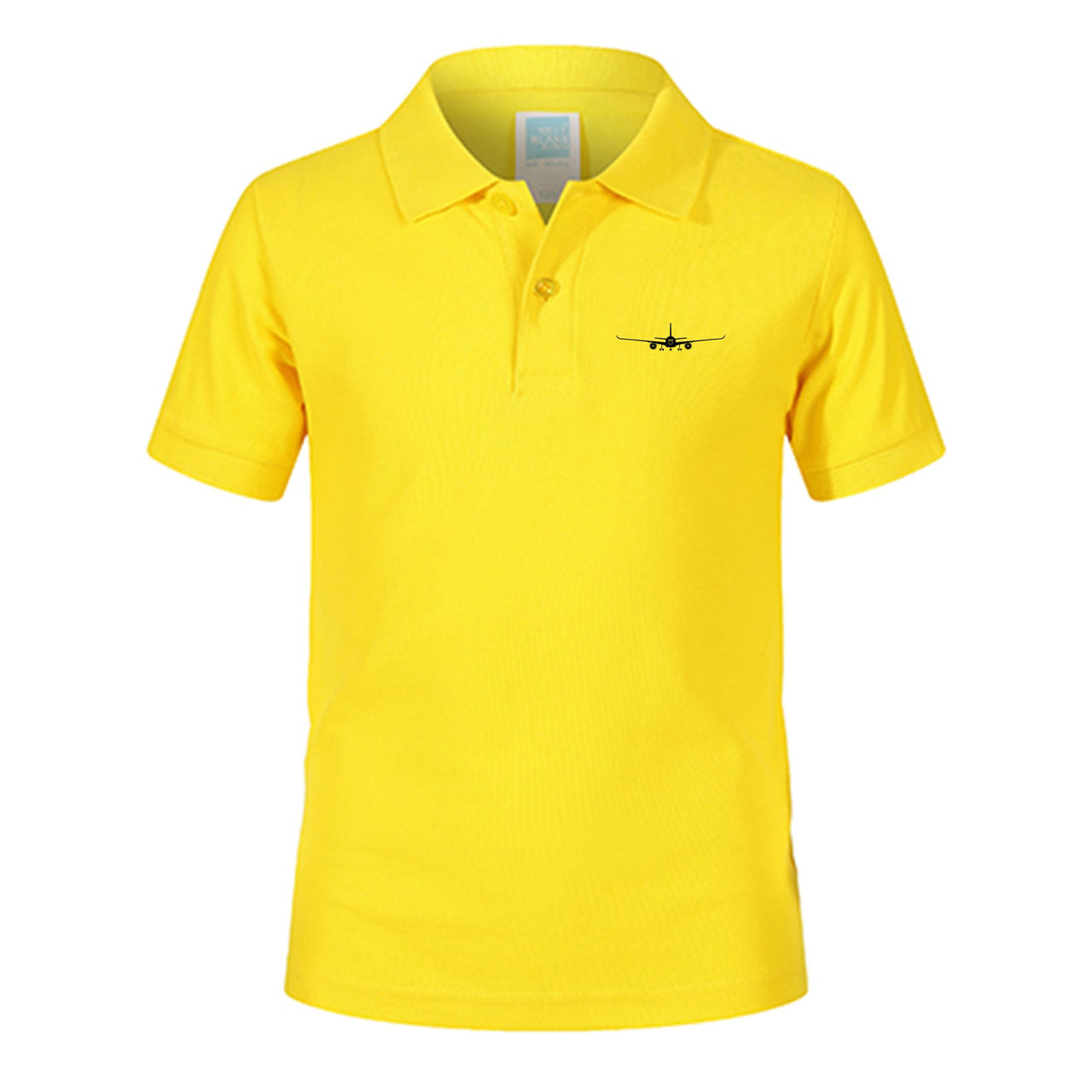 Airbus A350 Silhouette Designed Children Polo T-Shirts