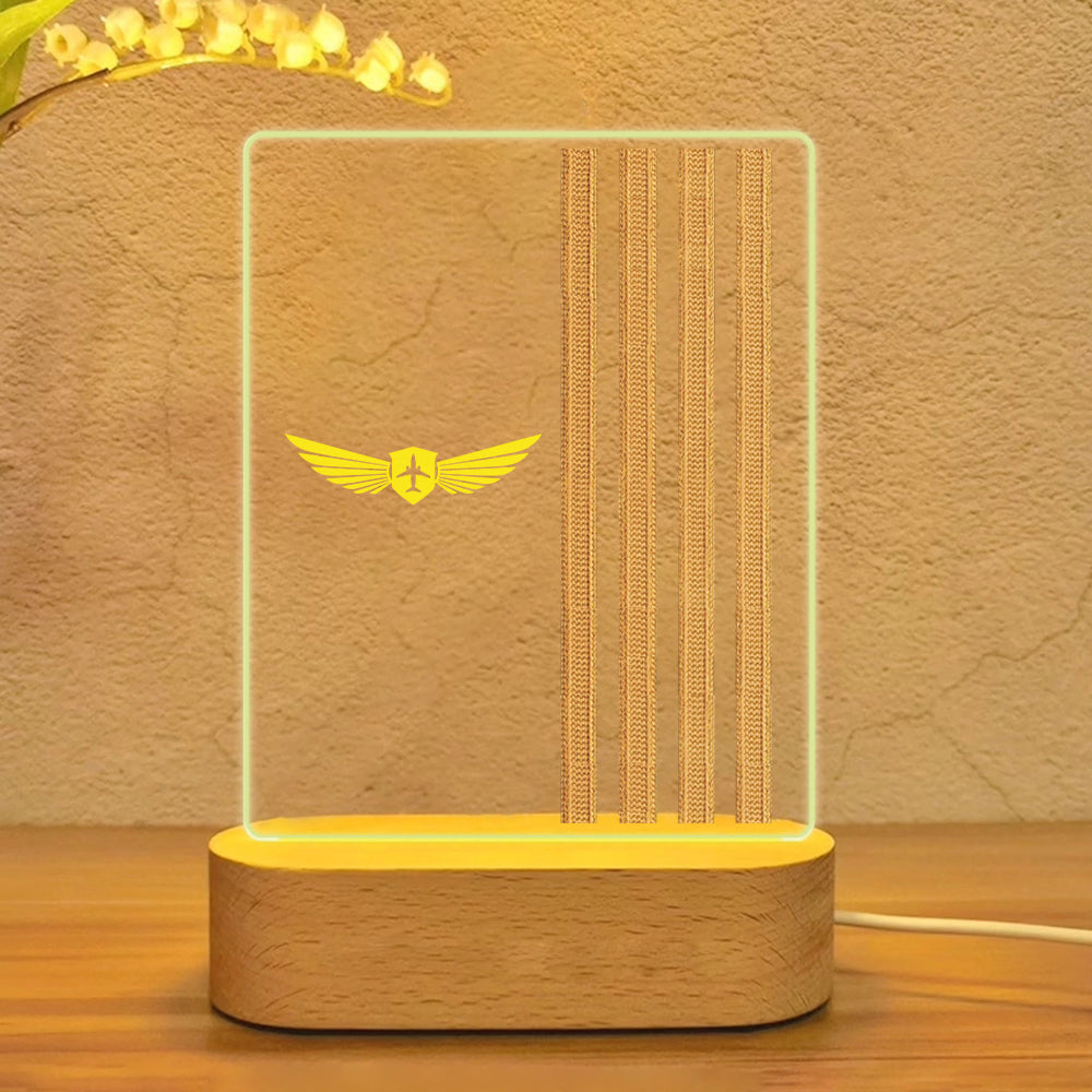 Special Golden Pilot Epaulettes (4,3,2 Lines) Designed Night Lamp