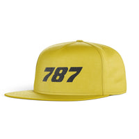 Thumbnail for 787 Flat Text Designed Snapback Caps & Hats