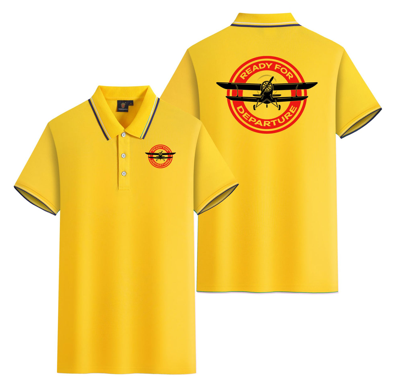 Ready for Departure Designed Stylish Polo T-Shirts (Double-Side)