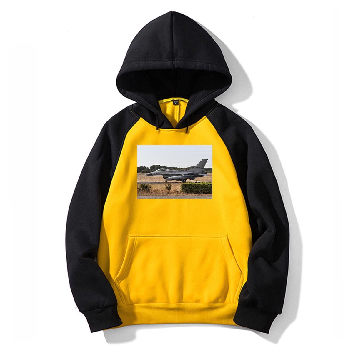 Fighting Falcon F16 From Side Designed Colourful Hoodies