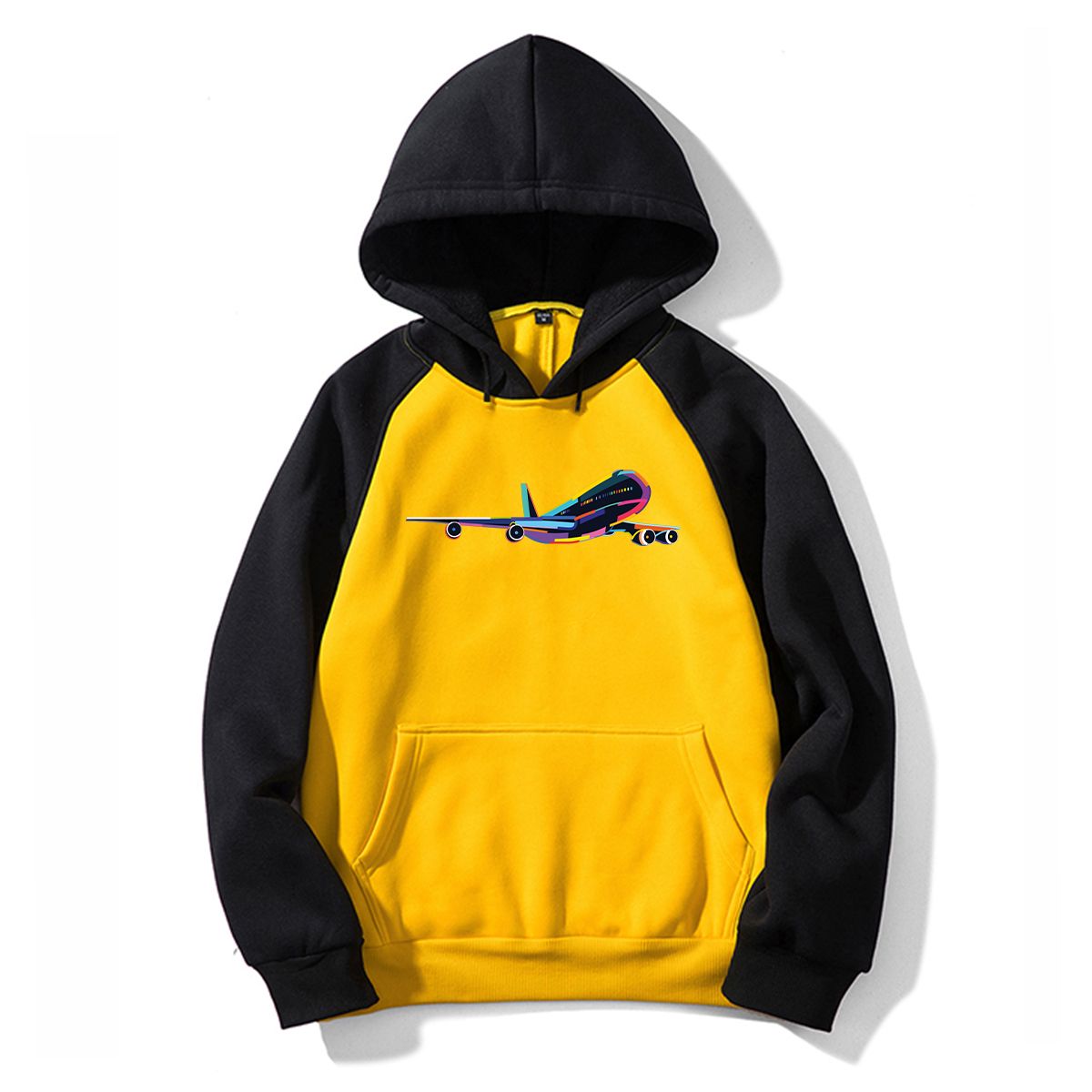 Multicolor Airplane Designed Colourful Hoodies