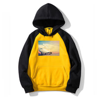 Thumbnail for Old Airplane Parked During Sunset Designed Colourful Hoodies