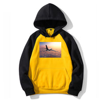 Thumbnail for Super Cruising Airbus A380 over Clouds Designed Colourful Hoodies