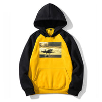 Thumbnail for Departing Jet Aircraft Designed Colourful Hoodies