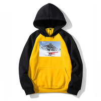 Thumbnail for Amazing Snow Airplane Designed Colourful Hoodies