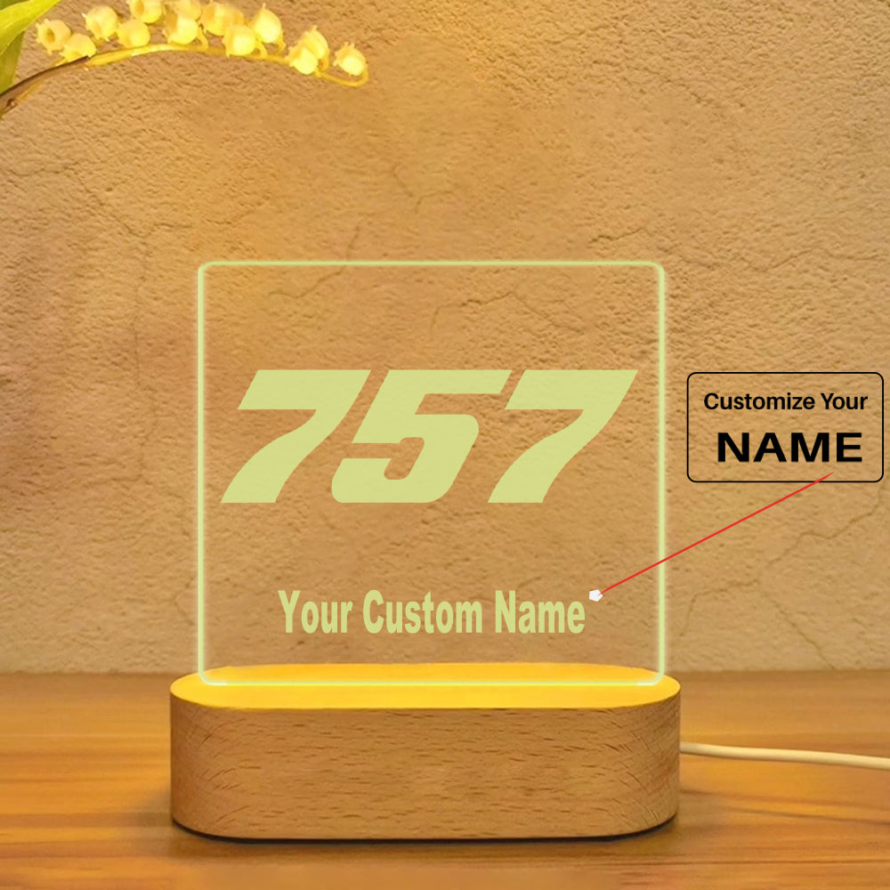 757 Flat Text Designed Night Lamp