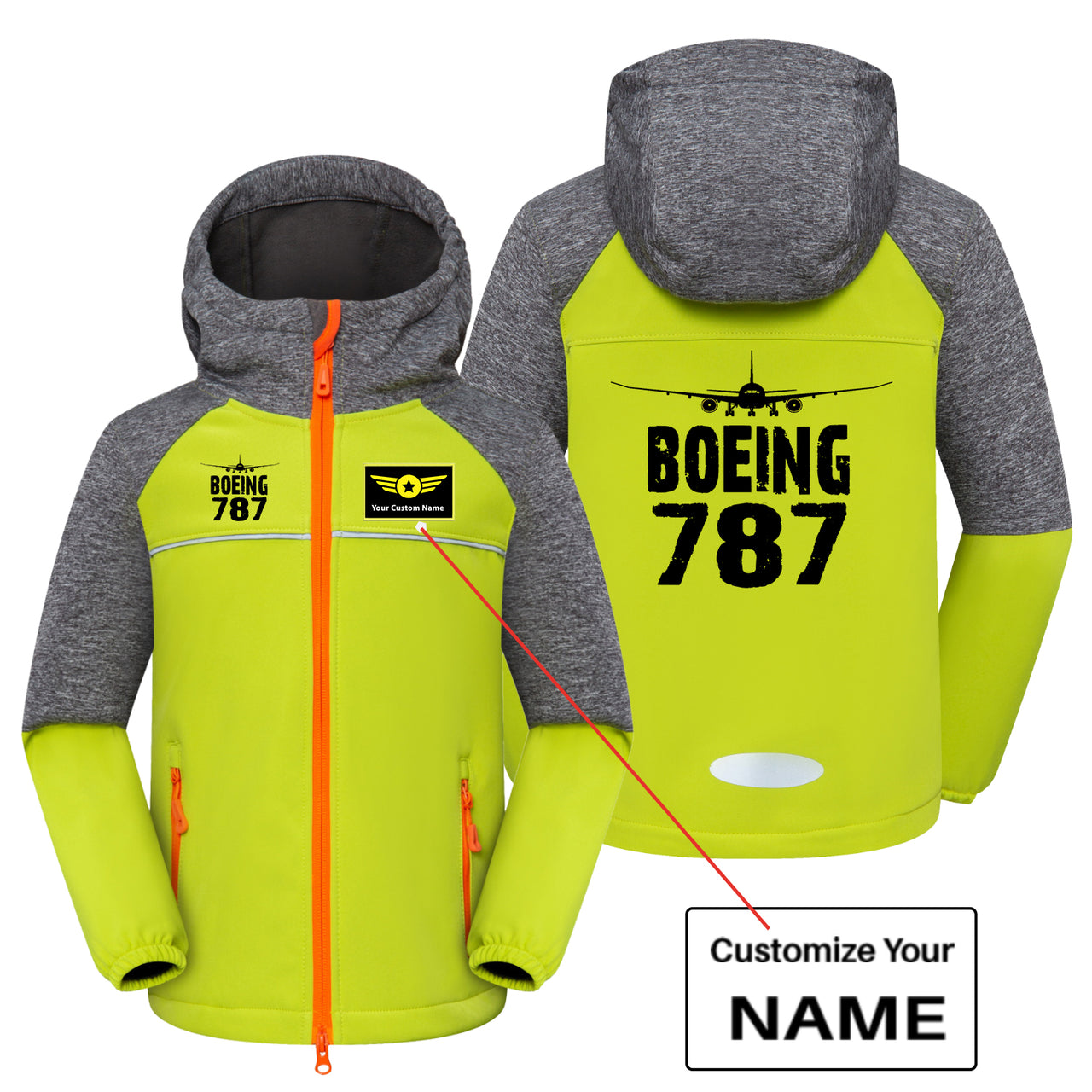 Boeing 787 & Plane Designed Children Polar Style Jackets