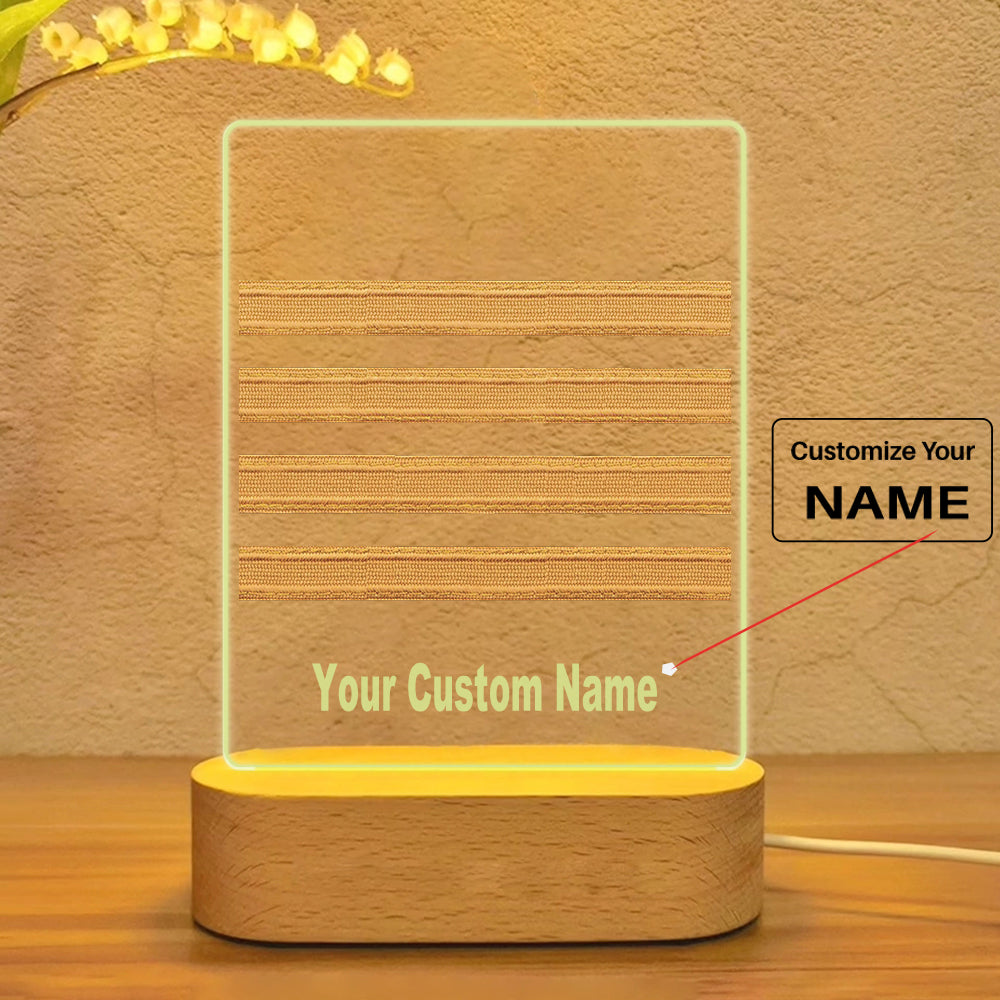 Pilot Epaulette 4 Lines Designed Night Lamp