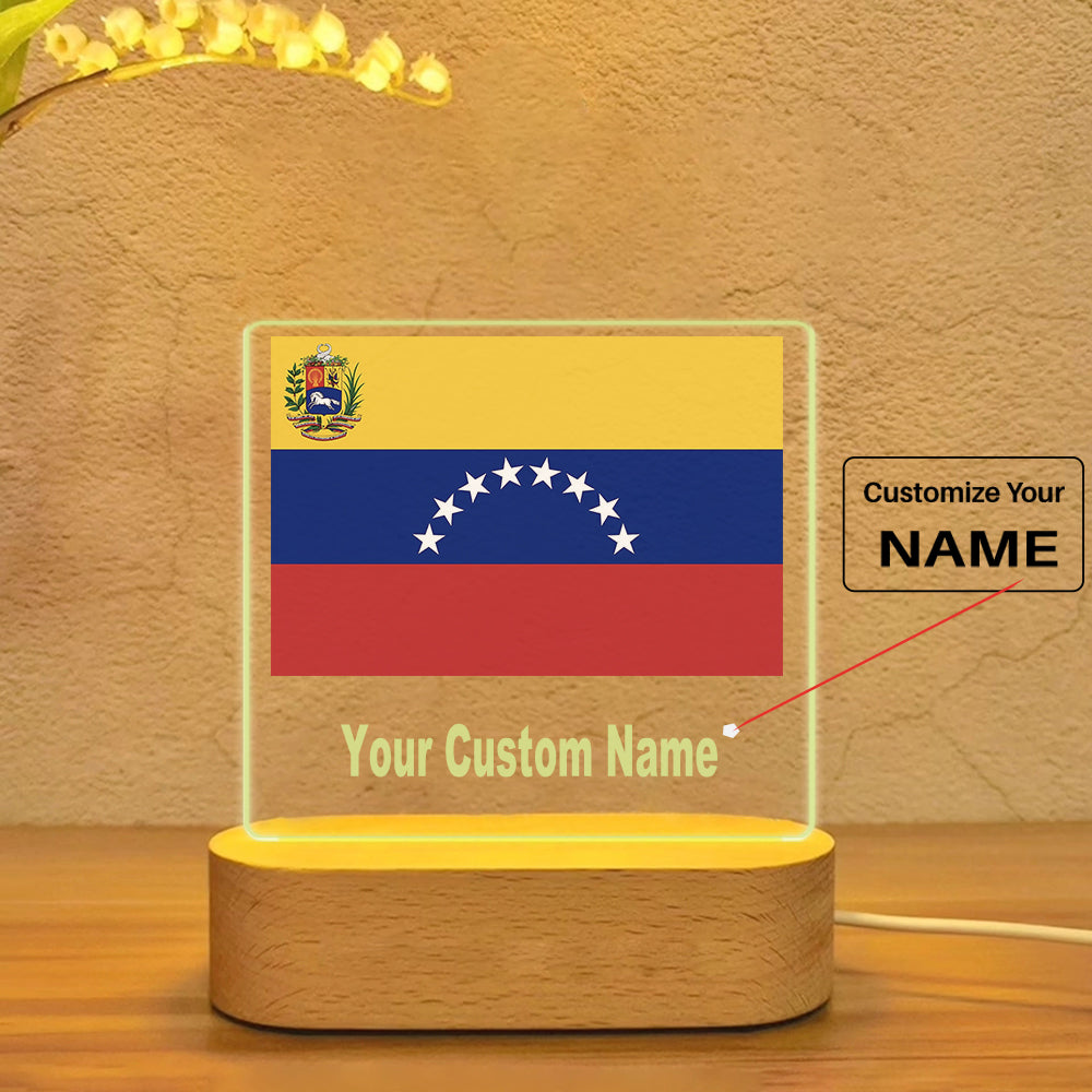 Venezuella Flag Designed Night Lamp