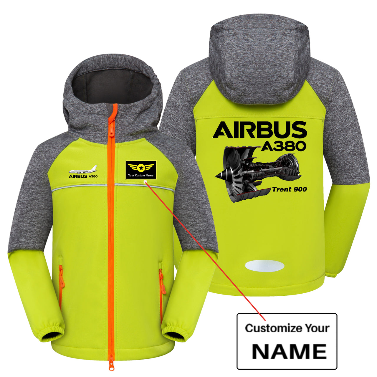 Airbus A380 & Trent 900 Engine Designed Children Polar Style Jackets