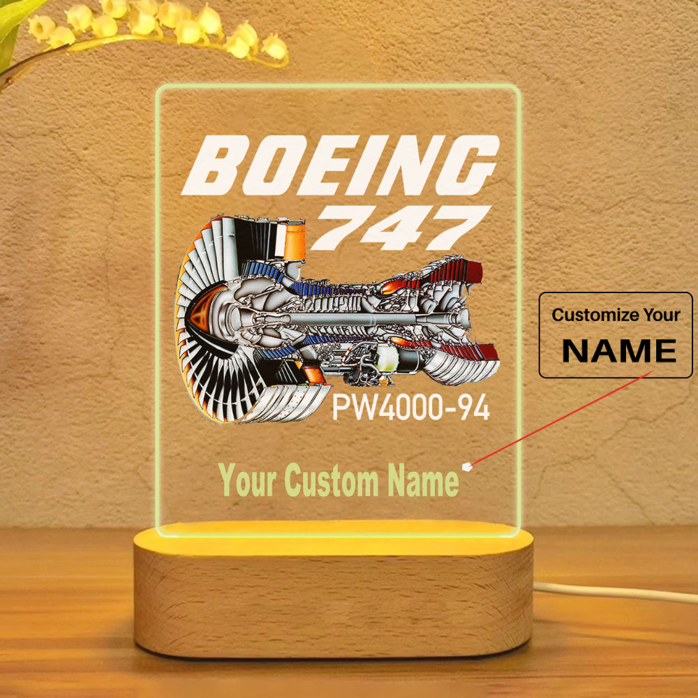 Boeing 747 & PW4000-94 Engine Designed Night Lamp