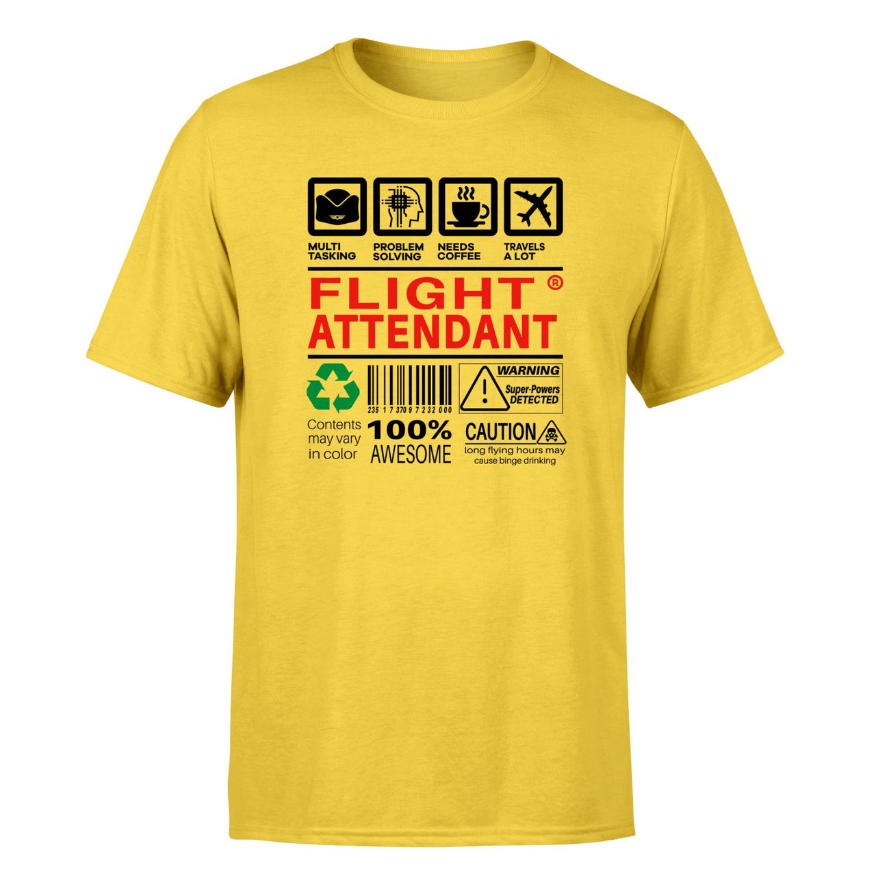 Flight Attendant Label Designed T-Shirts