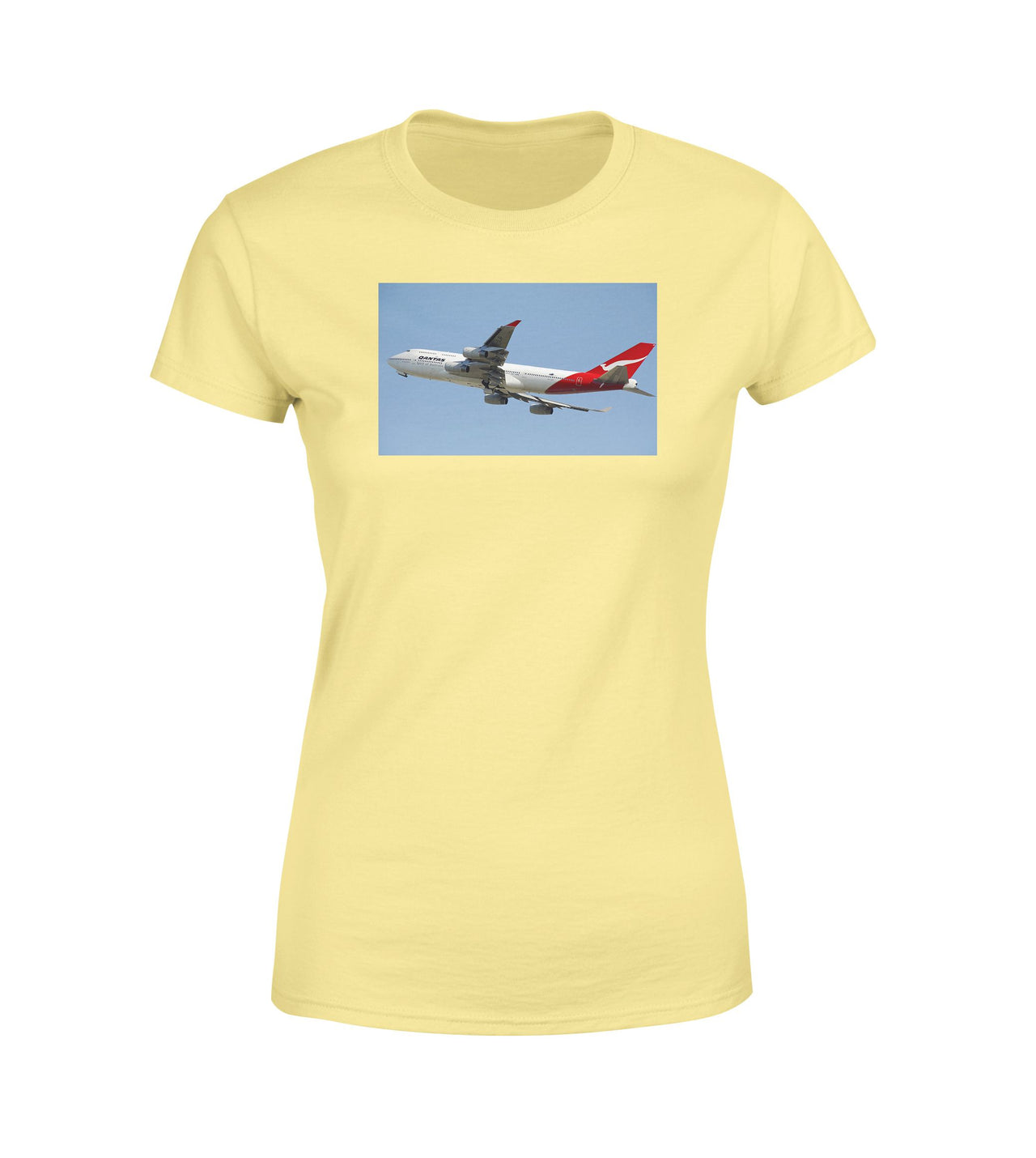 Departing Qantas Boeing 747 Designed Women T-Shirts
