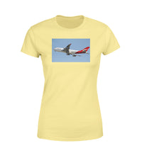 Thumbnail for Departing Qantas Boeing 747 Designed Women T-Shirts