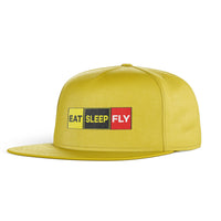 Thumbnail for Eat Sleep Fly (Colourful) Designed Snapback Caps & Hats