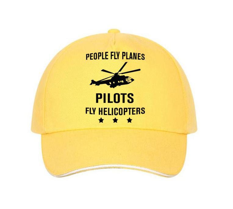 People Fly Planes Pilots Fly Helicopters Designed Hats Pilot Eyes Store Yellow 