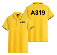 Thumbnail for A319 Flat Text Designed Stylish Polo T-Shirts (Double-Side)