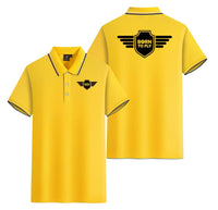 Thumbnail for Born To Fly & Badge Designed Stylish Polo T-Shirts (Double-Side)