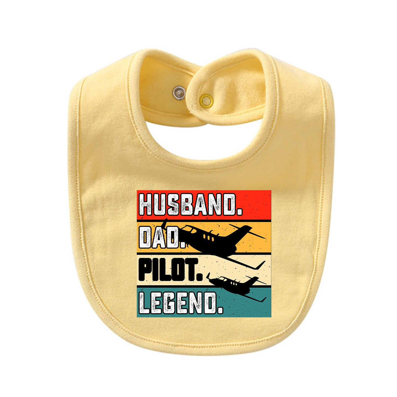 Husband & Dad & Pilot & Legend Designed Baby Saliva & Feeding Towels