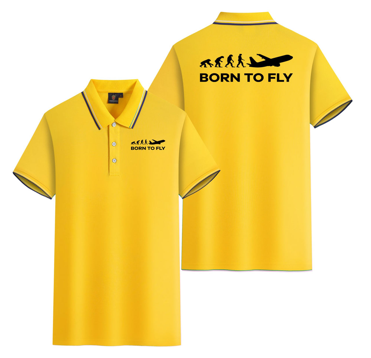 Born To Fly Designed Stylish Polo T-Shirts (Double-Side)