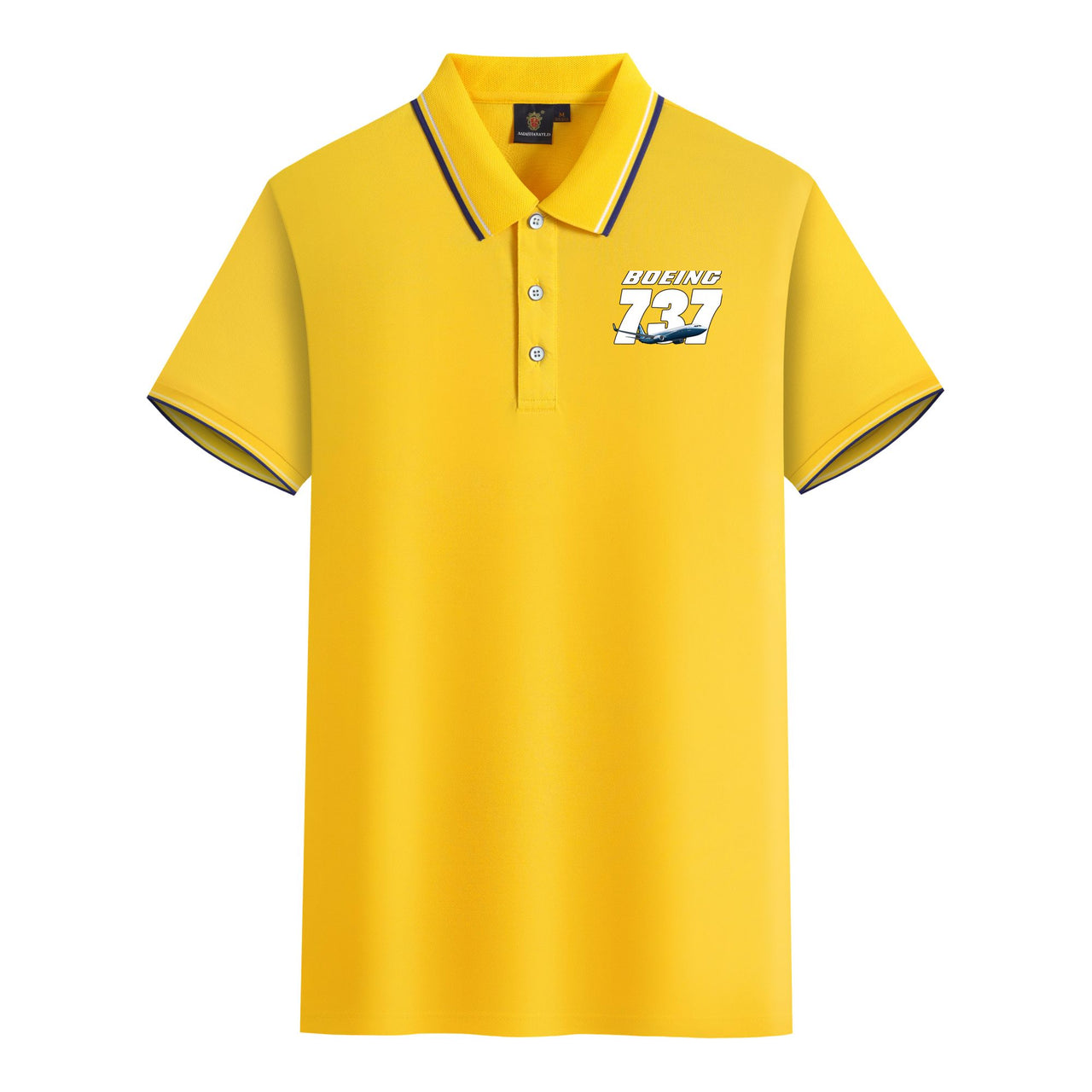 Super Boeing 737+Text Designed Stylish Polo T-Shirts