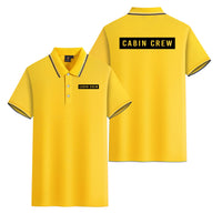 Thumbnail for Cabin Crew Text Designed Stylish Polo T-Shirts (Double-Side)