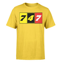 Thumbnail for Flat Colourful 747 Designed T-Shirts